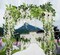 5pack Flower Garland Artificial Wisteria Garland Vines Faux Wisteria Vine Fake Hanging Flowers for Wedding Floral Decor-Total 33ft (White)